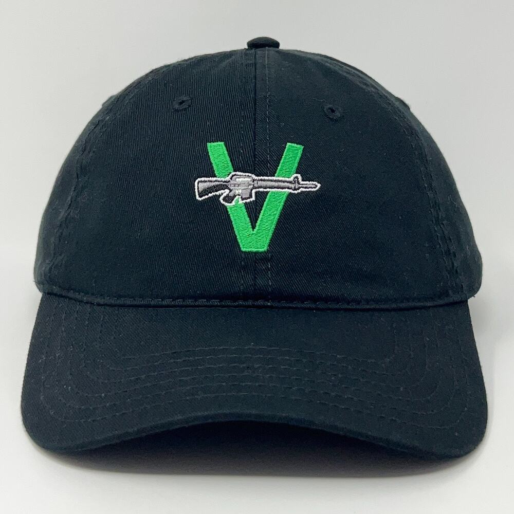 The Vandals Peace Thru Vandalism Dad Hat Baseball Cap V Gun Band Strapback Black